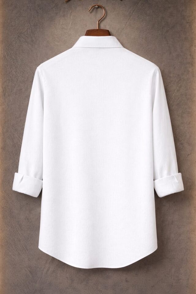 % 100 PAMUK KETEN, NEFES ALAN, HAFİF DOKULU,DÜĞMELİ YAKA,ERKEK KETEN GÖMLEK