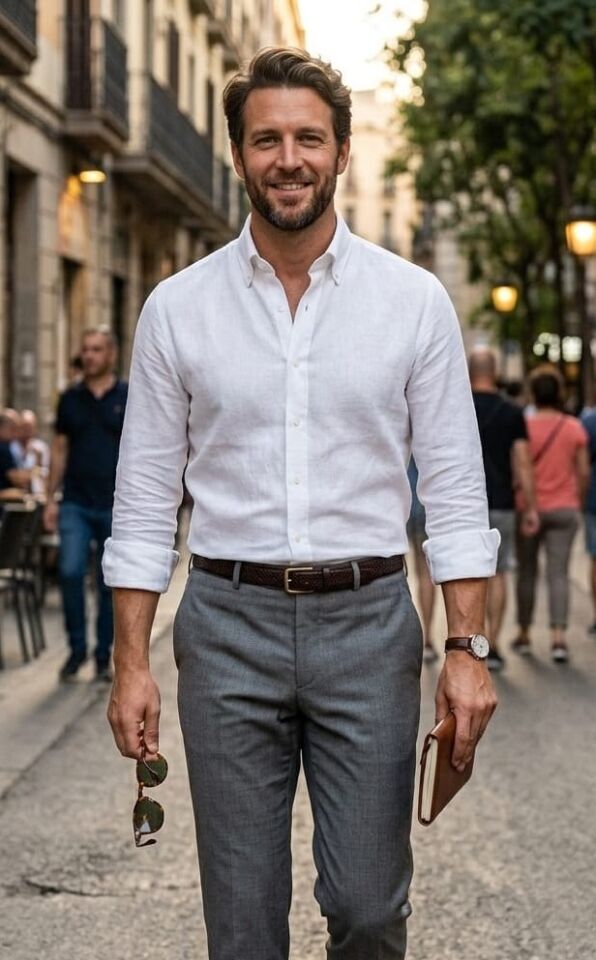 % 100 PAMUK KETEN, NEFES ALAN, HAFİF DOKULU,DÜĞMELİ YAKA,ERKEK KETEN GÖMLEK