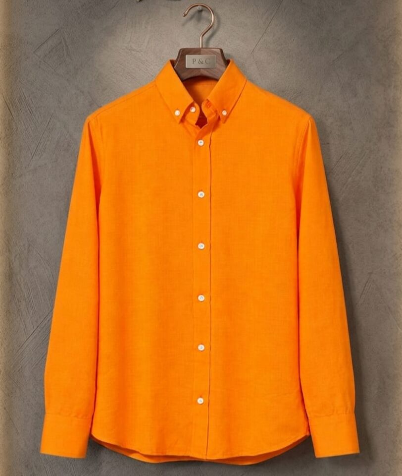 % 100 PAMUK KETEN, NEFES ALAN, HAFİF DOKULU,DÜĞMELİ YAKA,ERKEK KETEN GÖMLEK(Kopya)