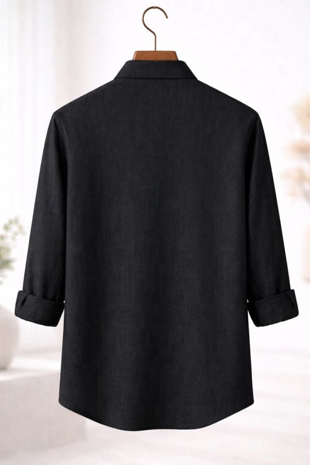 % 100 PAMUK KETEN, NEFES ALAN, HAFİF DOKULU,DÜĞMELİ YAKA,ERKEK KETEN GÖMLEK(Kopya)(Kopya)(Kopya)